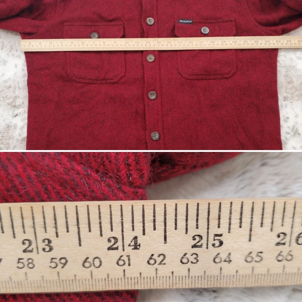 Vintage Woolrich Men's M Red Wool Button‎ Jacket Coat VTG 90s 00s